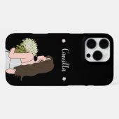 花とデジタルが織りなす魅力 iPhoneケース (裏面横)