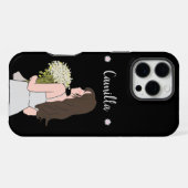 花とデジタルが織りなす魅力 iPhoneケース (裏面横)