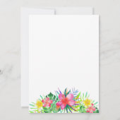 花とトロピカルパラダイス フラミンゴ ブライダルシャワー 招待状 (裏面)