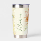 花とトンボのオーダーメイド 保温保冷タンブラー (左面)