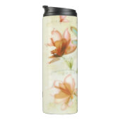 花とトンボパーソナライズされた タンブラー (回転右)