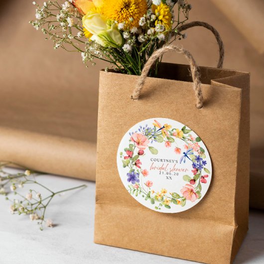 花とトンボリースブライダルシャワー スクエアシール