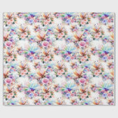 花とトンボ包み紙 ラッピングペーパー (フラット)