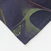 花とトンボ紫色の水色 フリースブランケット (角)