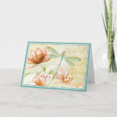 花とトンボ カード (正面)