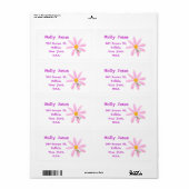 花とトンボ – スティッキーラベル ラベル (フルシート)