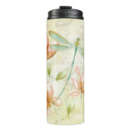 花とトンボ タンブラー