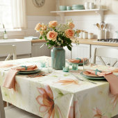 花とトンボ テーブルクロス