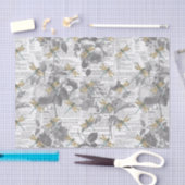 花とトンボ 薄葉紙 (クラフト)