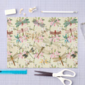 花とトンボ 薄葉紙 (クラフト)