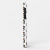 花とドクロのデザイン  Case-Mate iPhoneケース (裏面/左)