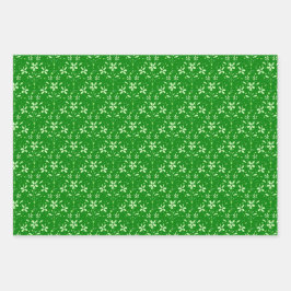 花とドット ラッピングペーパーシート