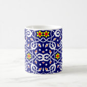 花とノットのプリント コーヒーマグカップ (中央)