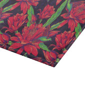 花とハチドリ カッティングボード (角)