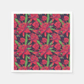 花とハチドリ スタンダードカクテルナプキン (正面)