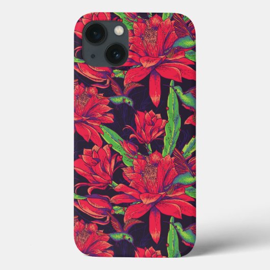 花とハチドリ Case-Mate iPhoneケース (裏面)