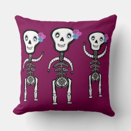 花とハッピースケルトントート クッション