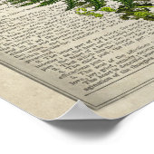 花とハミングバードを持つ解剖学的ハート ポスター (角)