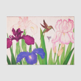 花とハミングバードティッシュペーパー 薄葉紙