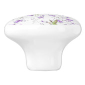 花とハミングバード セラミックノブ (側面)