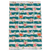 花とハートの花束 ミディアムペーパーバッグ (裏面)