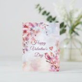 花とハートバレンタイン ポストカード (スタンド正面)