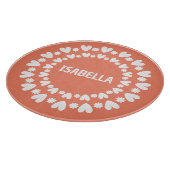 花とハート名 カッティングボード (角)