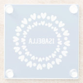 花とハート名 ガラスコースター (裏面)