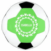 花とハート名 サッカーボール (正面)