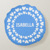 花とハート名 ラウンドクッション (裏面)