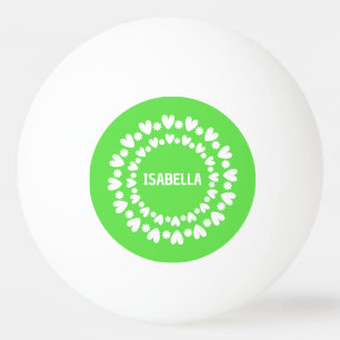 花とハート名 卓球ボール