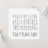 花とハーブのインクスケッチ カード (正面/裏面インサイチュ)