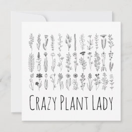 花とハーブのインクスケッチ カード