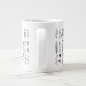 花とハーブのインクスケッチ ジャンボコーヒーマグカップ (裏面)