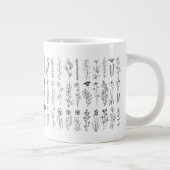 花とハーブのインクスケッチ ジャンボコーヒーマグカップ (右)