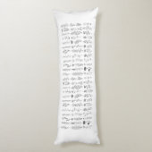 花とハーブのインクスケッチ ボディピロー (裏面 (縦))