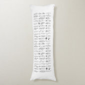 花とハーブのインクスケッチ ボディピロー (正面縦)