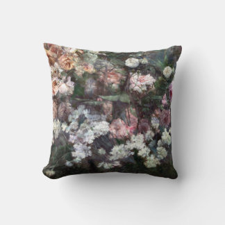 花とバラカラフルのクローズアップ クッション