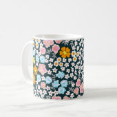 花とバラ。ビンタグ コーヒーマグカップ (正面左)