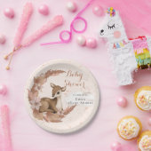 花とバンビ星の雲の赤ちゃんシャワー紙P ペーパープレート (パーティー)