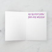 花とパステルのティーカップスタック カード (内部)