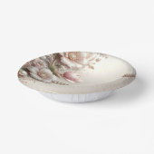 花とパールの装飾 ペーパーボウル (傾斜あり)