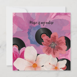 花とビニールのグリーティングカード