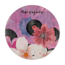 花とビニール カッティングボード