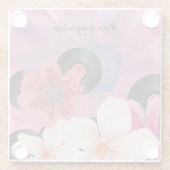 花とビニール ガラスコースター (裏面)