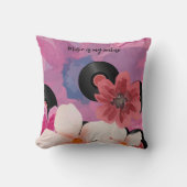 花とビニール クッション (正面)