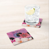 花とビニール スクエアペーパーコースター (インサイチュ)