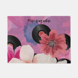 花とビニール ドアマット