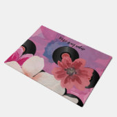 花とビニール ドアマット (アングル)