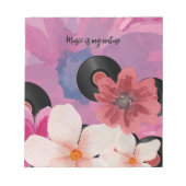 花とビニール ノートパッド (正面)